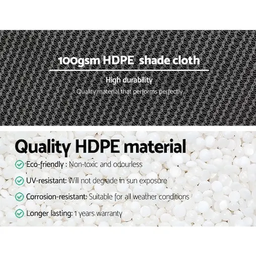 Instahut 3.66x30m 50%UV Shade Cloth Shadecloth Sail Garden Mesh Roll Outdoor - Image 6