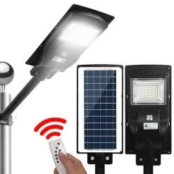 Unbranded LED Solar Street Flood Light Motion Sensor Remote Outdoor Garden Lamp Lights 90W