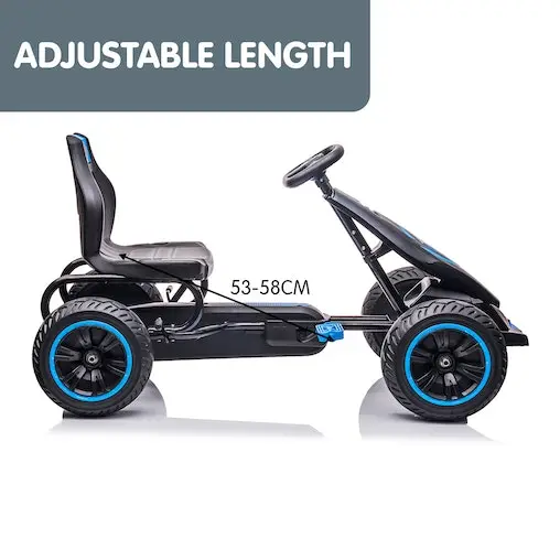 Kahuna G18 Kids Ride On Pedal Go Kart - Blue - Image 4