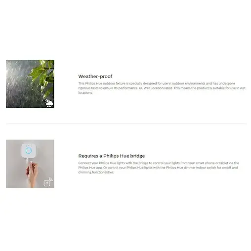 2PK Philips Hue Outdoor Pedestal Colour Ambiance Light/Lighting Extension Kit - Image 19