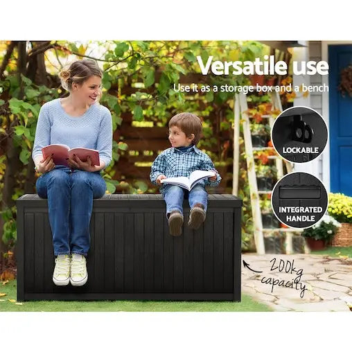 Gardeon Outdoor Storage Bench 430L - Image 4