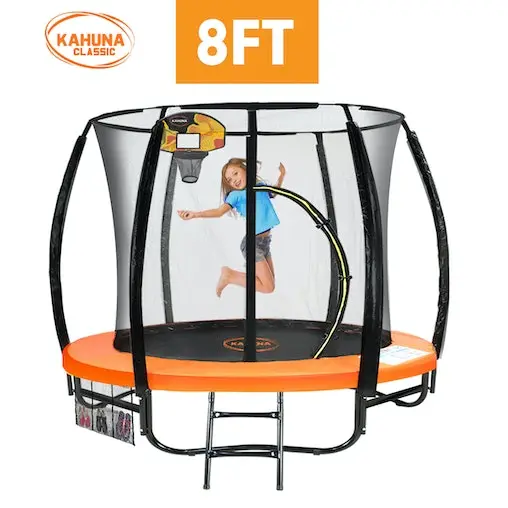 Trampoline Kahuna 8 Ft With Basketball Set - Orange - Image 13