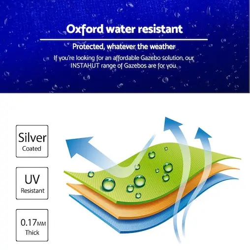 Instahut Gazebo Pop Up Marquee 3x4.5 Folding Tent Gazebos - Image 5