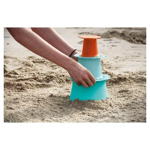 Quut Alto 18cm Sand Builder Toy For Kids Lagoon Green/Vintage Blue/Mighty Orange - Image 11