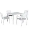 Boston 5 Piece Slatted Dining (White)