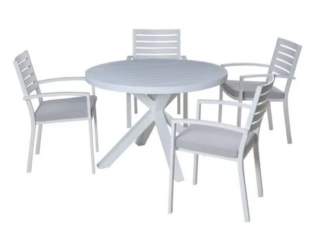 Boston-Jette 5 Piece Slatted Dining (White)