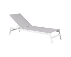White Boston Padded Sunlounge