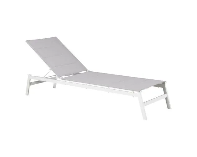 White Boston Padded Sunlounge