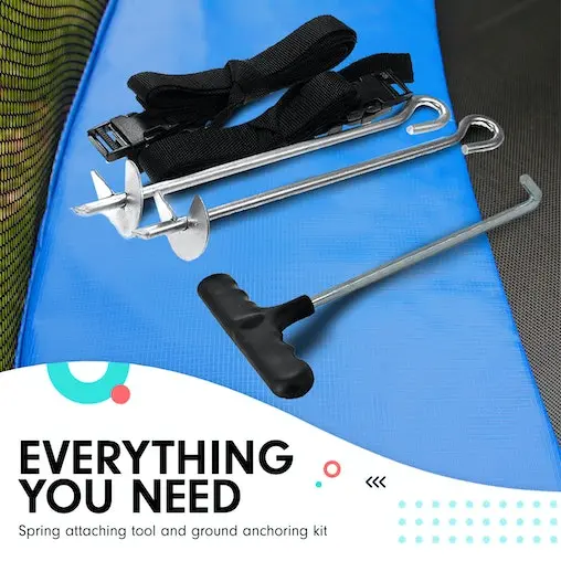 Kahuna Trampoline 8 Ft X 11 Ft Outdoor Rectangular Rainbow - Image 8