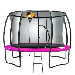 Trampoline Kahuna 10ft With Basketball Set - Pink