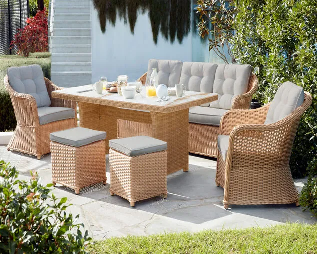 Geneva 6 Piece Low Dining Setting - Image 2