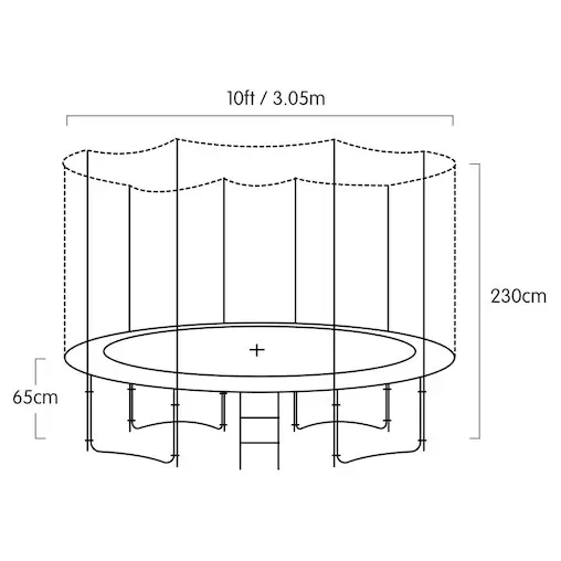 Kahuna Blizzard 10ft Trampoline With Net Purple - Image 5