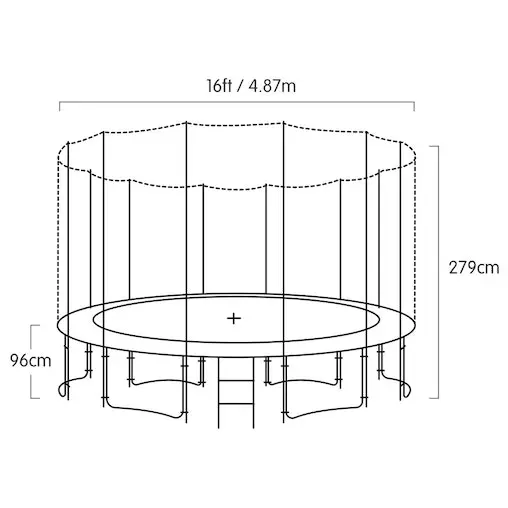 Kahuna Blizzard 16ft Trampoline With Basketball Pink - Image 4