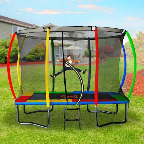 Kahuna Trampoline 8 Ft X 11 Ft Outdoor Rectangular Rainbow - Image 5