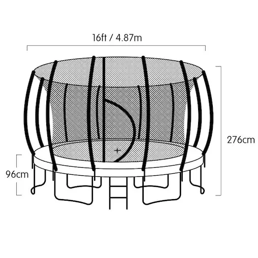 Trampoline Kahuna Classic 16ft Round - Rainbow - Image 11