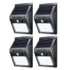 4x Sansai Wall Motion Sensor Solar Rechargeable LED Indoor/Outdoor/Garden Lights