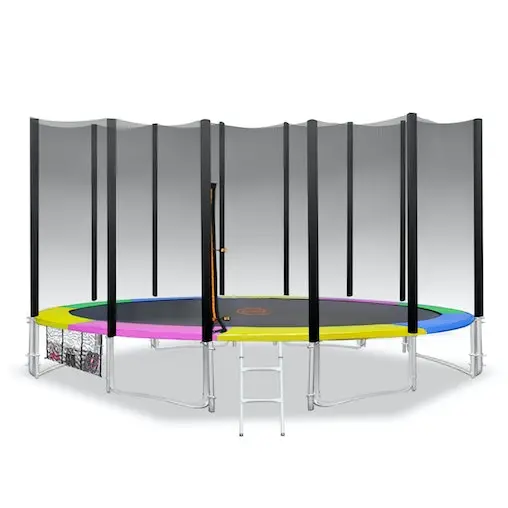 Kahuna Blizzard 14ft Trampoline With Net - Rainbow