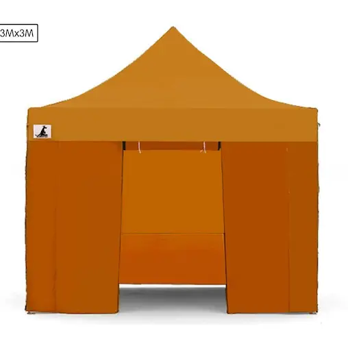 Gazebo Tent Marquee 3x3 PopUp Outdoor Wallaroo - Orange - Image 3