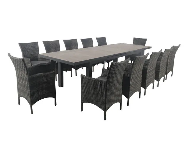 Larache Tub-Dakota 13 Piece Extensions Dining Setting