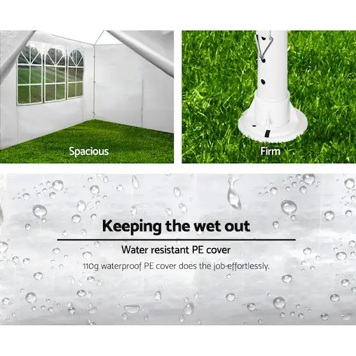 Instahut Gazebo 3x3 Outdoor Marquee Gazebos Wedding Camping Tent 4 Panel - Image 5