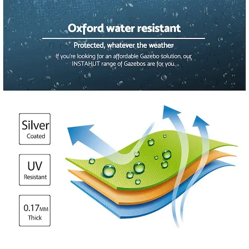 Instahut Gazebo Pop Up Marquee 3x6 Folding Tent Gazebos - Image 5