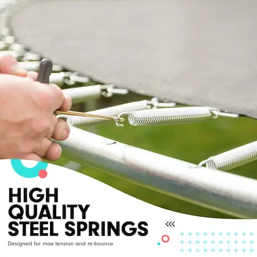 Kahuna Blizzard 14ft Trampoline With Net - Rainbow - Image 8