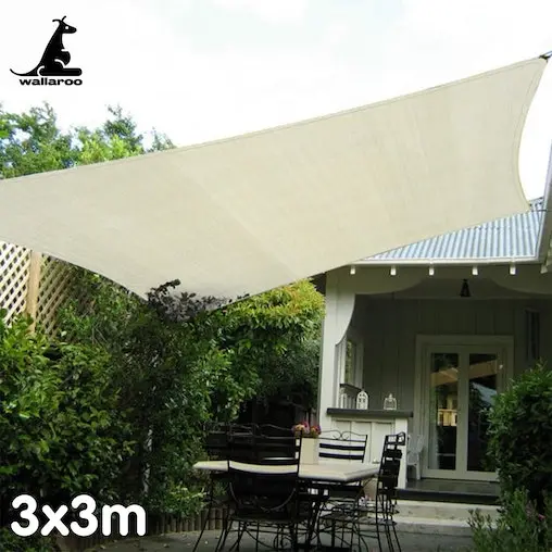 Wallaroo Waterproof Outdoor Shade Sail Canopy Sun Cloth Square 3x3M - Image 5