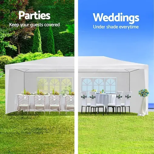 Instahut Gazebo Marquee Outdoor Wedding Gazebos Tent 3x6m - Image 4