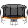 Everfit 16FT Trampoline Round Trampolines With Basketball Hoop Kids Present Gift Enclosure Safety Net Pad Outdoor Orange