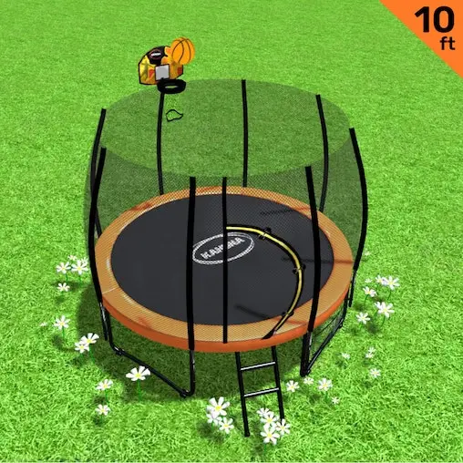 Kahuna 10ft Springless Trampoline With Basketball Set - Image 2