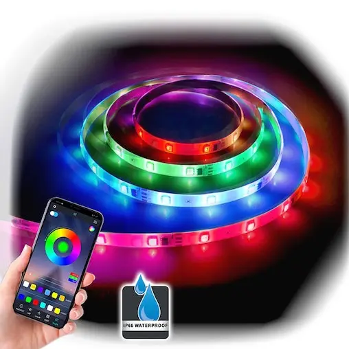 Sansai 5m Waterproof Smart WiFi RGB LED 5050 Strip Light/Remote For IOS/Android - Image 4