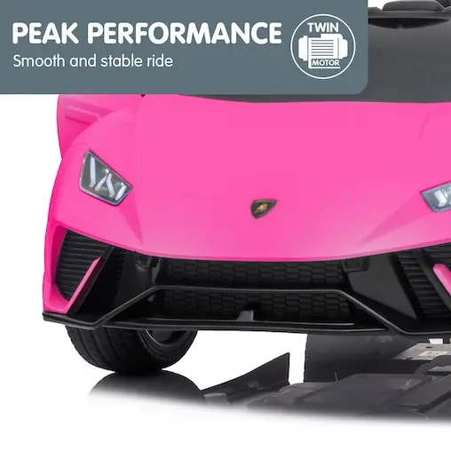 KlikA Lamborghini Performante Kids Electric Ride On Car Remote Control By Kahuna - Pink - Image 11