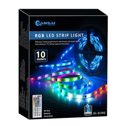 Sansai 10m USB Powered RGB LED Strip Light PC/Monitor Backlight W/Remote Control - Image 4
