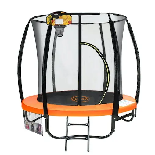 Trampoline Kahuna 8 Ft With Basketball Set - Orange