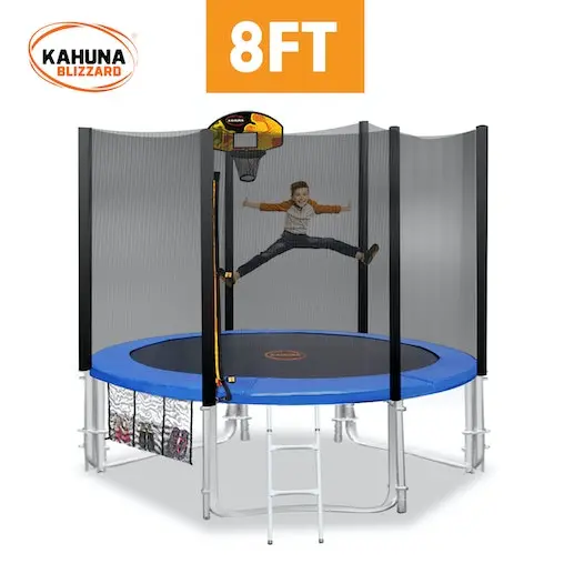 Kahuna Blizzard 8ft Trampoline With Basketball Set - Blue - Image 3