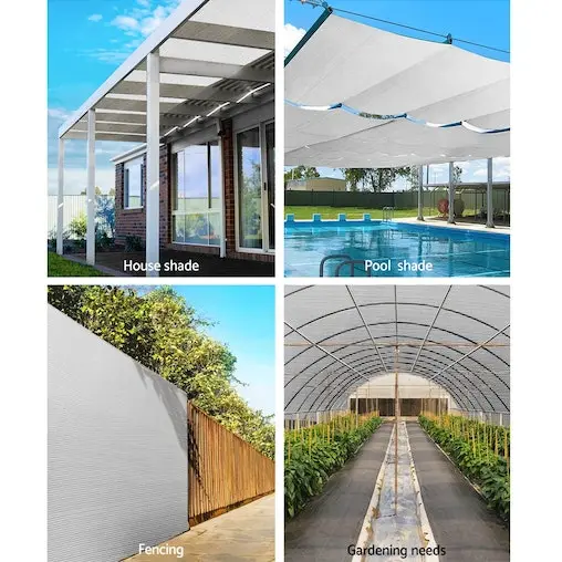 Instahut 3.66x30m 50%UV Shade Cloth Shadecloth Sail Garden Mesh Roll Outdoor - Image 5
