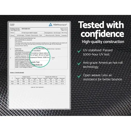 Everfit 8FT Trampoline Round Trampolines Kids Safety Net Enclosure Pad Outdoor Gift Multi-coloured - Image 4