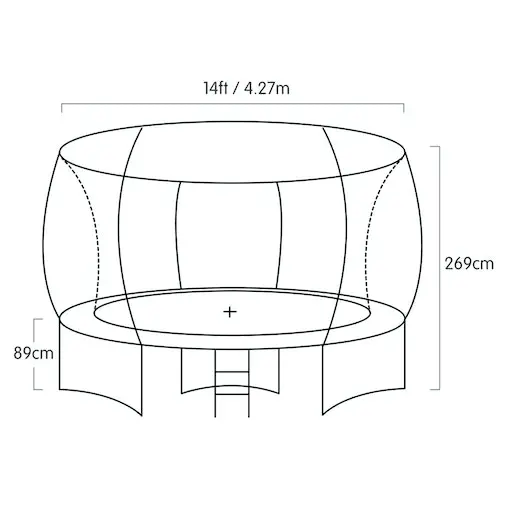 Trampoline Kahuna Classic 14ft Round - Orange - Image 10