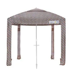 Coolaroo Cancer Council Endorsed Beach Cabana Green Orange Geometric 1.8m X1.8m