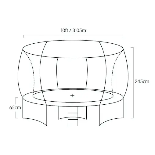 Kahuna 10ft Springless Trampoline With Basketball Set - Image 10