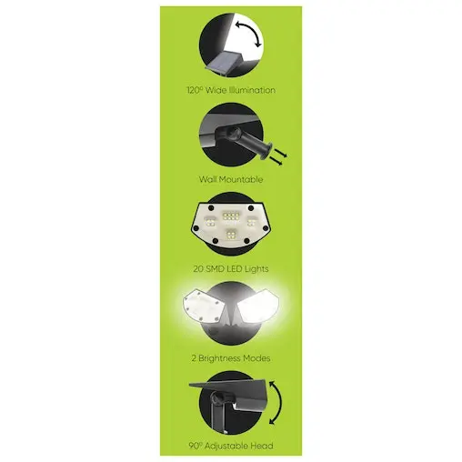 25th Hour 31cm 2in1 Solar Landscape Outdoor/Garden/Patio LED Light Adjustable - Image 4