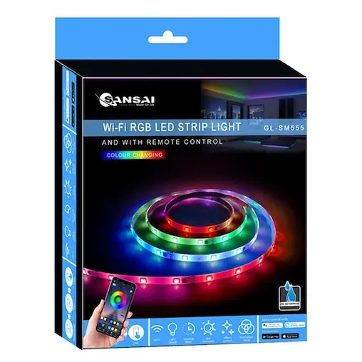 Sansai 5m Waterproof Smart WiFi RGB LED 5050 Strip Light/Remote For IOS/Android - Image 3