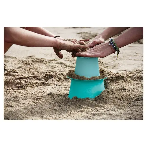 Quut Alto 18cm Sand Builder Toy For Kids Lagoon Green/Vintage Blue/Mighty Orange - Image 13