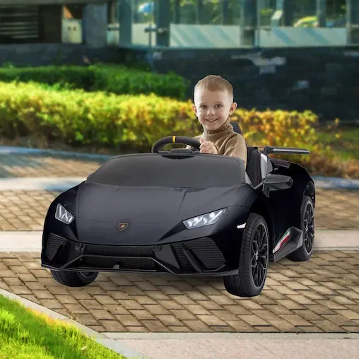 KlikA Lamborghini Performante Kids Electric Ride On Car Remote Control - Black - Image 11