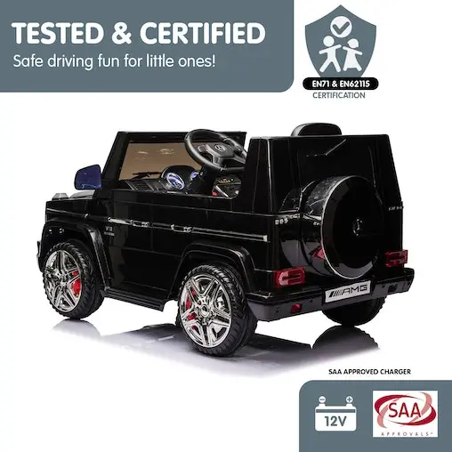 Kahuna Mercedes Benz AMG G65 Licensed Kids Ride On Electric Car Remote Control - Black - Image 4