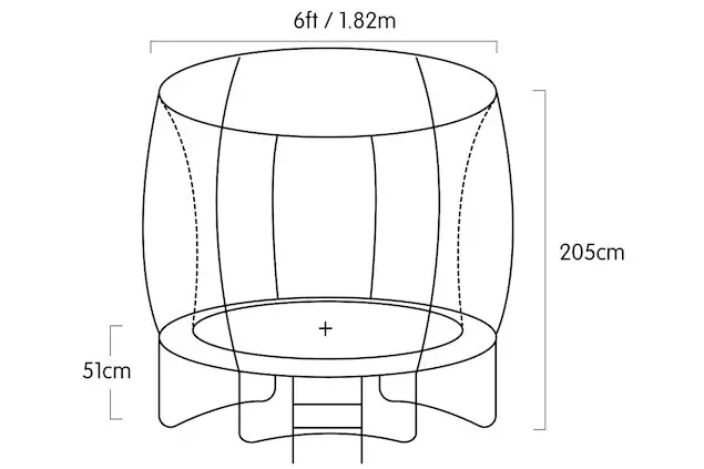 Trampoline Kahuna 6 Ft With Basketball Set - Blue - Image 11