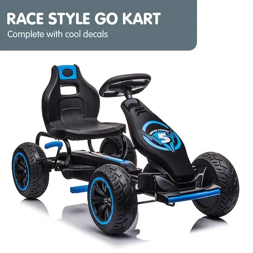 Kahuna G18 Kids Ride On Pedal Go Kart - Blue - Image 5