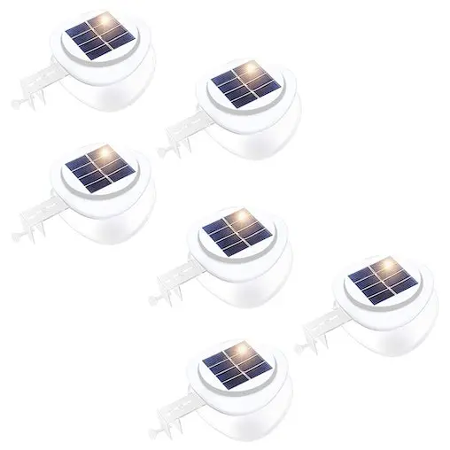 Lenoxx Solar Multipurpose Light (6-Piece, White) W/ Screw & Mount, Energy-Saving