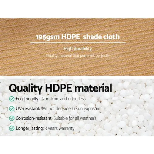 Instahut Shade Cloth Shadecloth Sail Sun Roll Mesh Outdoor 90% UV 3.66x30m - Image 5