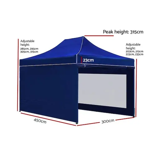 Instahut Gazebo Pop Up Marquee 3x4.5 Folding Tent Gazebos - Image 2